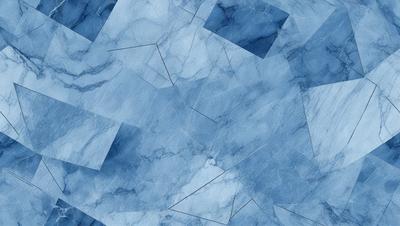 The primary subject of the image is a blue marble pattern, which is the main object, scene, or focus of the image. The setting or background is a blue marble surface, and the visual style is a digital art or illustration. The dominant colors are blue and white, creating a calm and serene atmosphere.