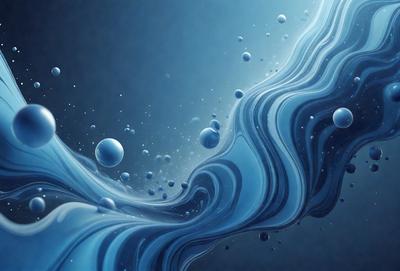 The primary subject of the image is a blue and white swirl pattern, which appears to be a digital art or illustration. The setting is a dark blue background, creating a contrasting and dramatic effect. The visual style is a combination of digital art and illustration, giving the image a unique and artistic appearance. The colors and mood of the image are predominantly blue and white, with a sense of movement and fluidity, which is emphasized by the swirl pattern.