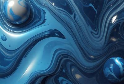 The primary subject of the image is a blue, swirling, and wavy pattern. The setting is a blue background, which creates a visually striking contrast with the swirling pattern. The visual style is a digital art or illustration, as the swirling pattern appears to be a digital creation. The dominant colors are blue and white, giving the image a calming and serene atmosphere.