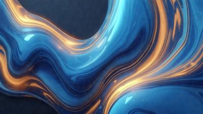 The primary subject of the image is a blue and orange swirling pattern, which appears to be a digital art or illustration. The setting is a dark background, which contrasts with the vibrant colors of the swirling pattern. The visual style suggests that the image is a creative and artistic representation of a swirling motion. The dominant colors are blue and orange, creating a dynamic and energetic atmosphere.