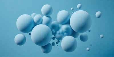 The primary subject of the image is a blue, frosty-looking object that resembles a snow globe. The setting is a blue background, which adds to the overall atmosphere of the image. The visual style is a digital art or illustration, as the object appears to be a 3D model or a digital rendering. The colors and mood of the image are predominantly blue, giving it a cool and serene appearance.