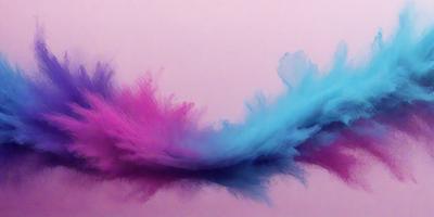 The primary subject of the image is a colorful, swirling, and flowing pattern that resembles a painting or a digital artwork. The setting is a pink background, which adds a contrasting and vibrant touch to the scene. The visual style is a combination of photo and digital art, creating a unique and eye-catching effect. The colors and mood of the image are predominantly pink and blue, giving it a warm and lively atmosphere.