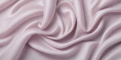 The primary subject of the image is a close-up of a pink fabric, possibly silk, with a smooth texture. The setting is a pink background, which complements the fabric's color. The visual style is a detailed, close-up shot of the fabric, showcasing its texture and appearance. The colors and mood of the image are predominantly pink, creating a soft and elegant atmosphere.