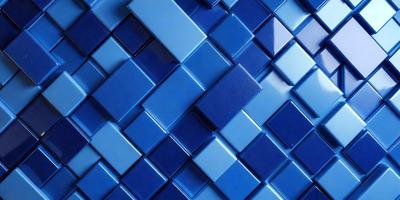 The primary subject of the image is a blue tile wall with a blue and white pattern. The setting is a room with a blue tile floor. The visual style is a close-up of the blue tile wall, showcasing the intricate design. The dominant colors are blue and white, creating a calm and soothing atmosphere.