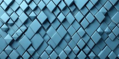 The primary subject of the image is a blue tile wall with a pattern of blue squares. The setting is a room with a blue tile wall as the main focus. The visual style is a close-up of the blue tile wall, showcasing the intricate pattern of the blue squares. The colors and mood of the image are predominantly blue, creating a calm and serene atmosphere.