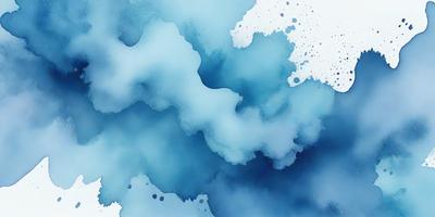 The primary subject of the image is a blue and white water-like pattern, which appears to be a painting or a digital artwork. The setting is a blue background, and the visual style is a combination of digital art and painting. The colors and mood of the image are predominantly blue and white, creating a serene and calming atmosphere.