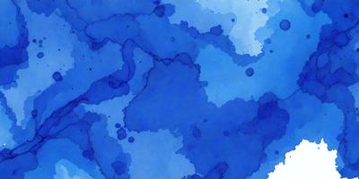 The primary subject of the image is a blue watercolor painting featuring a blue background. The setting is a watercolor painting, which gives it a unique visual style. The dominant colors in the painting are blue, creating a calm and serene atmosphere.