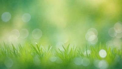 The image features a lush green field with a bright, sunny atmosphere. The primary subject is the grass, which is the main focus of the image. The setting is an outdoor environment, with the grassy field as the background. The visual style is a photo, capturing the natural beauty of the grass in the sunlight. The colors and mood are predominantly green, with a sense of freshness and tranquility.