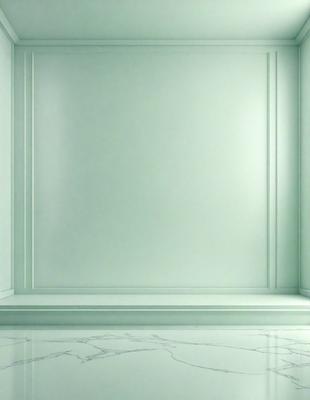 The image features a white wall with a green border. The wall is clean and uncluttered, creating a sense of simplicity and elegance. The green border adds a touch of color and contrast to the otherwise monochromatic scene. The overall atmosphere is calm and serene, with the focus on the white wall and green border.
