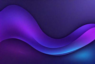 The primary subject of the image is a purple and blue wave-like pattern. The setting is a dark purple background, which creates a contrast with the vibrant colors of the wave. The visual style appears to be a digital art or illustration, as the wave is depicted in a smooth and flowing manner. The dominant colors are purple and blue, giving the image a calming and serene atmosphere.
