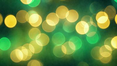 The primary subject of the image is a brightly lit green background with a pattern of green and yellow lights. The setting appears to be a dark room, and the visual style is a combination of a photo and digital art. The colors and mood of the image are vibrant and lively, creating a sense of energy and excitement.