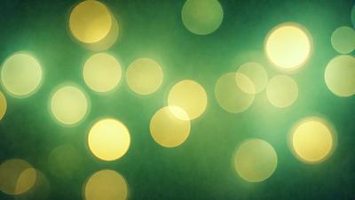 The primary subject of the image is a green background with yellow lights, creating a vibrant and lively atmosphere. The setting is a dark room, and the visual style appears to be a combination of a photo and digital art. The dominant colors are green and yellow, with the green background and yellow lights creating a sense of energy and movement.