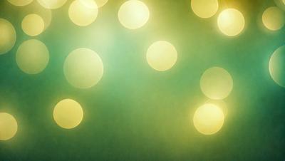 The primary subject of the image is a green background with a pattern of yellow lights. The setting appears to be a dark room, and the visual style is a combination of a photo and digital art. The dominant colors are green and yellow, creating a warm and inviting atmosphere.