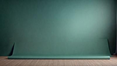 The primary subject of the image is a green wall with a green background. The visual style appears to be a photo, and the colors and mood are predominantly green, creating a calm and serene atmosphere.