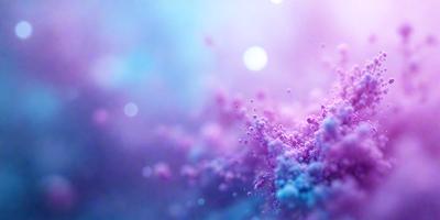The primary subject of the image is a close-up of a purple and blue swirling pattern, which appears to be a digital art or illustration. The setting is a blue background, and the visual style is a mix of digital art and illustration. The dominant colors in the image are purple and blue, creating a vibrant and lively atmosphere.