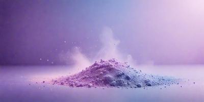 The primary subject of the image is a pink powder, which appears to be a powdered substance or a powdered food item. The setting is a white surface, which provides a clean and uncluttered backdrop for the pink powder. The visual style of the image is a close-up, which emphasizes the details of the powder. The colors and mood of the image are predominantly pink, giving it a soft and delicate appearance.