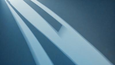 The primary subject of the image is a white wall with a pattern of vertical lines. The setting is a room with a blue background. The visual style is a close-up of the wall, showcasing the pattern of the lines. The colors and mood of the image are predominantly blue, creating a calm and serene atmosphere.