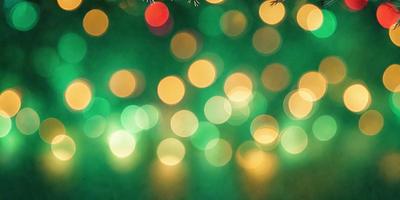 The primary subject of the image is a close-up of a green background with a pattern of yellow lights. The setting appears to be a dark room, and the visual style is a combination of a photo and digital art. The dominant colors are green and yellow, creating a warm and inviting atmosphere.