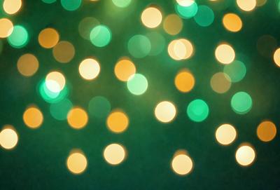 The primary subject of the image is a cluster of green lights, which are the main objects in the scene. The setting is a dark background, creating a contrast with the bright green lights. The visual style appears to be a digital art or illustration, as the lights are depicted in a patterned manner. The colors and mood of the image are predominantly green, creating a calm and soothing atmosphere.