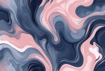 The primary subject of the image is a swirling, abstract design that appears to be a mix of pink, blue, and gray colors. The setting is a pink and blue background, which adds to the overall mood of the image. The visual style is a combination of digital art and illustration, creating a unique and eye-catching pattern. The colors and mood of the image are vibrant and energetic, with the swirling design evoking a sense of movement and dynamism.