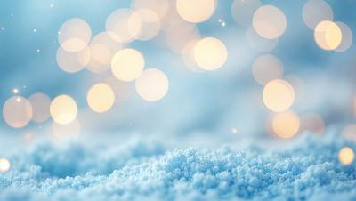 The primary subject of the image is a snowy landscape with a blue background. The setting appears to be a winter scene with snow covering the ground. The visual style of the image is a photo, capturing the beauty of the snowy environment. The colors and mood of the image are predominantly blue, creating a serene and tranquil atmosphere.