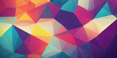 The primary subject of the image is a colorful geometric pattern, featuring a mix of yellow, blue, and pink colors. The setting is a wall, and the visual style appears to be a digital art or illustration. The dominant colors and overall atmosphere of the image are vibrant, lively, and energetic.