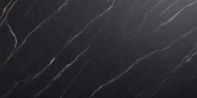 The primary subject of the image is a close-up of a black leather surface, possibly a leather wall or a leather-like material. The setting is a black background, which contrasts with the leather surface. The visual style appears to be a close-up of the leather material, showcasing its texture and details. The colors in the image are predominantly black, giving the scene a sleek and modern appearance.
