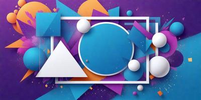 The primary subject of the image is a blue circle, which is the main object, scene, or focus of the image. The setting/background features a purple and orange background, giving the image a vibrant and colorful visual style. The colors and mood of the image are predominantly blue and orange, creating a lively and energetic atmosphere.