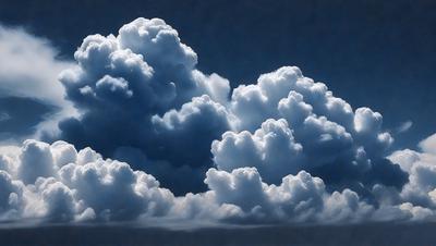 The primary subject of the image is a cloudy sky filled with numerous white clouds. The setting is a blue sky, which serves as the backdrop for the clouds. The visual style of the image is a photo, capturing the beauty of the cloudy sky. The colors and mood of the image are predominantly blue and cloudy, creating a serene and peaceful atmosphere.