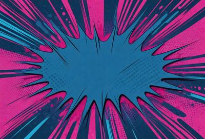 The primary subject of the image is a blue and pink circle with a hole in the center. The circle is surrounded by a blue background, giving it a vibrant and colorful appearance. The visual style of the image is digital art, as it is a close-up of the circle with a colorful and artistic design. The colors and mood of the image are lively and energetic, with the blue and pink hues creating a sense of movement and dynamism.