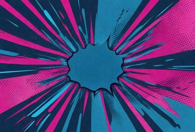 The primary subject of the image is a blue and pink circle with a hole in the center. The circle is surrounded by a blue background, giving it a vibrant and lively appearance. The visual style of the image is digital art, as it is a close-up of the circle with a blue and pink color scheme. The colors and mood of the image are energetic and playful, as the circle and its surroundings create a sense of movement and dynamism.