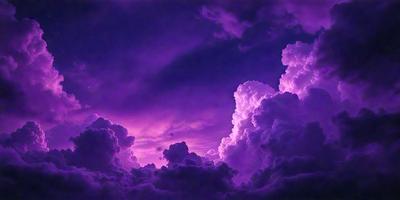 Purple clouds in a purple sky.
