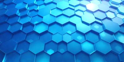 The primary subject of the image is a blue hexagonal pattern, which is the main object, scene, or focus of the image. The setting or background is a blue surface, which could be a wall, a floor, or a piece of artwork. The visual style of the image is digital art, as it is a computer-generated pattern. The dominant colors in the image are blue and white, creating a calm and soothing atmosphere.