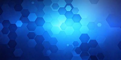 The primary subject of the image is a blue background with a pattern of hexagons. The setting is a blue background with a pattern of hexagons. The visual style is a blue background with a pattern of hexagons. The colors and mood are predominantly blue, creating a calm and soothing atmosphere.