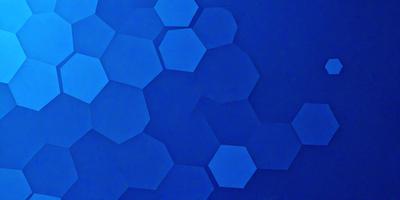 The primary subject of the image is a blue background with a pattern of hexagons. The setting is a blue wall, and the visual style is a digital art or illustration. The dominant colors are blue and white, creating a calm and soothing atmosphere.