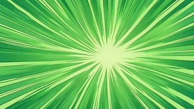 The primary subject of the image is a bright green light, which appears to be a sun or a light source. The setting is a green background, which complements the green light. The visual style is a digital art or illustration, as the light source is depicted in a stylized manner. The colors and mood of the image are predominantly green, creating a vibrant and lively atmosphere.