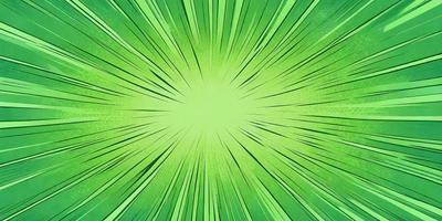 The primary subject of the image is a bright green light, which appears to be a neon light or a light source with a green hue. The setting is a green background, which complements the green light. The visual style of the image is digital art, as it has a vibrant and colorful appearance. The dominant colors in the image are green and white, creating a lively and energetic atmosphere.