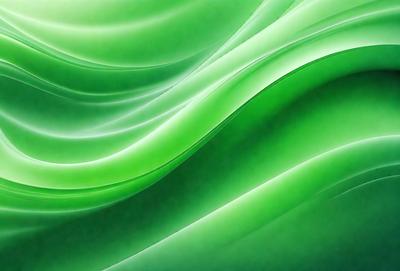 The primary subject of the image is a green, wavy, and swirling pattern. The setting is a dark background, which contrasts with the vibrant green color of the pattern. The visual style appears to be a digital art or illustration, as the pattern is intricate and detailed. The colors and mood of the image are predominantly green, creating a sense of calmness and tranquility.