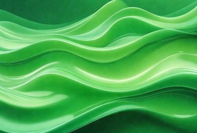 The primary subject of the image is a green wave or ripple pattern. The setting is a green background, which creates a vibrant and lively atmosphere. The visual style is a combination of a photo and digital art, as the green wave appears to be a digital creation. The colors and mood are predominantly green, giving the image a fresh and natural feel.