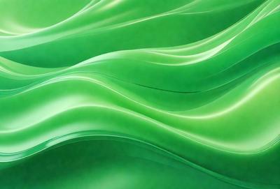 The primary subject of the image is a green, wavy, and flowing pattern. The setting is a green background, which complements the green pattern. The visual style is a digital art or illustration, creating a vibrant and lively atmosphere. The dominant colors are green, with the pattern being the main focus of the image.