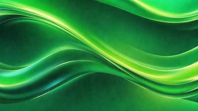 The primary subject of the image is a green, swirling, and flowing pattern. The setting is a dark background, which contrasts with the vibrant green color of the pattern. The visual style appears to be a digital art or illustration, as the pattern is intricate and detailed. The colors and mood of the image are predominantly green, creating a sense of calmness and tranquility.