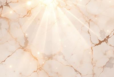 The primary subject of the image is a marble surface with a sunlight shining on it. The setting is a room with a white marble floor, and the visual style is a photo. The colors and mood of the image are predominantly white, giving it a clean and bright appearance.