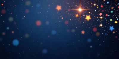 The primary subject of the image is a night sky filled with stars. The setting is a dark, star-filled sky, and the visual style is a digital art or illustration. The colors and mood of the image are predominantly dark and serene, with the stars providing a sense of wonder and tranquility.