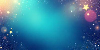 The primary subject of the image is a blue sky with a few stars visible. The setting is a night sky, and the visual style is a digital art or illustration. The dominant colors are blue and white, creating a calm and serene atmosphere.