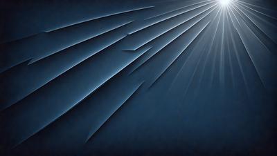 The primary subject of the image is a blue background with a pattern of white lines. The setting appears to be a dark room, and the visual style is a combination of digital art and illustration. The dominant colors are blue and white, creating a calm and serene atmosphere.