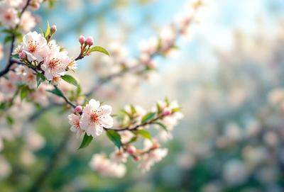 Primary subject: Blossoming tree with pink flowers.
Setting/background: A clear blue sky.
Visual style: A photo of a tree with pink flowers.
Colors and mood: The image is predominantly pink, with a gentle and serene atmosphere.