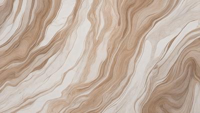 The primary subject of the image is a wooden surface with a unique and intricate pattern. The setting is a room with a wooden floor, and the visual style appears to be a combination of a photo and a digital art or illustration. The colors and mood of the image are predominantly brown and earthy tones, creating a warm and natural atmosphere.