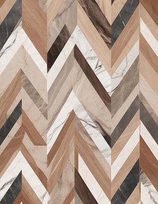 The primary subject of the image is a marble tile pattern, which is the main focus of the image. The setting is a marble tile floor, and the visual style is a close-up of the tile pattern. The colors and mood of the image are predominantly neutral, with the marble tiles providing a sense of elegance and sophistication.