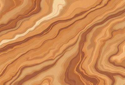 The primary subject of the image is a close-up of a marbled stone surface. The setting is a natural environment, with the stone surface being the main focus of the image. The visual style is a combination of a photo and a drawing, creating a unique and artistic representation of the marbled stone. The colors and mood of the image are warm and earthy, with the marbled stone surface being the main source of color and texture.