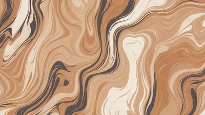 The primary subject of the image is a patterned wood surface, featuring a combination of brown and black colors. The setting is a room with a wooden floor, and the visual style appears to be a mix of a photo and a drawing. The overall atmosphere is warm and inviting, with the wood grain pattern adding a sense of texture and depth to the scene.